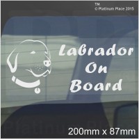 Labrador Dog On Board Sticker-Car,Van-Golden Retriever Window Sign